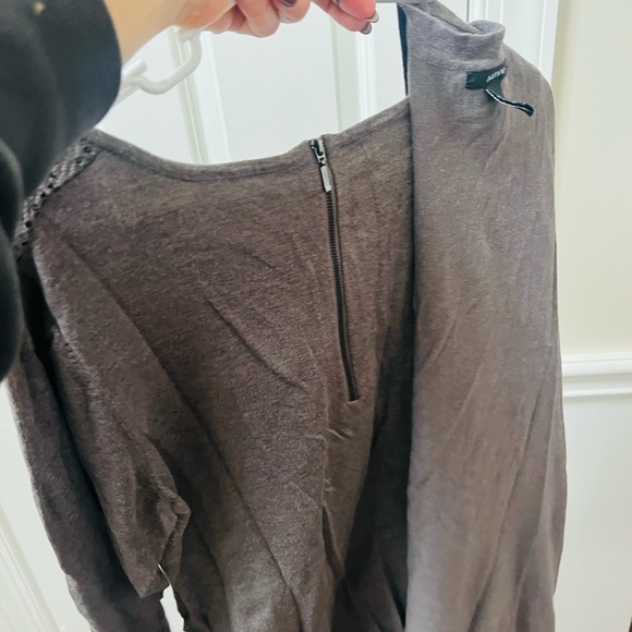 Alfani Women's Taupe Open Front Blazer with Black Accents - Picture 9 of 10